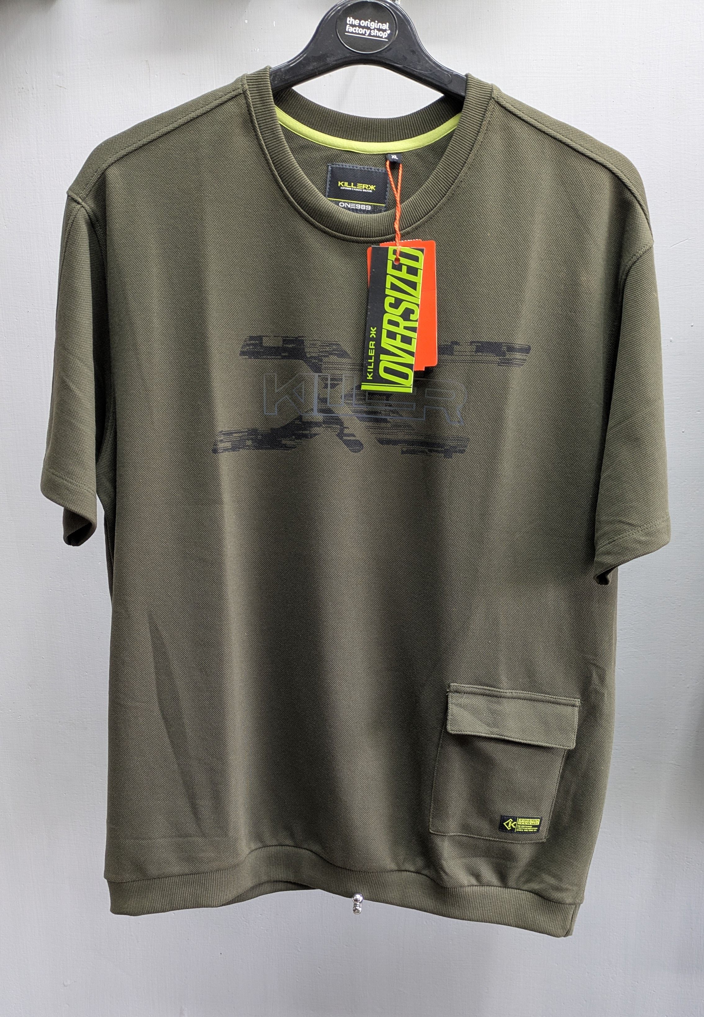 Printed tees oversized olive