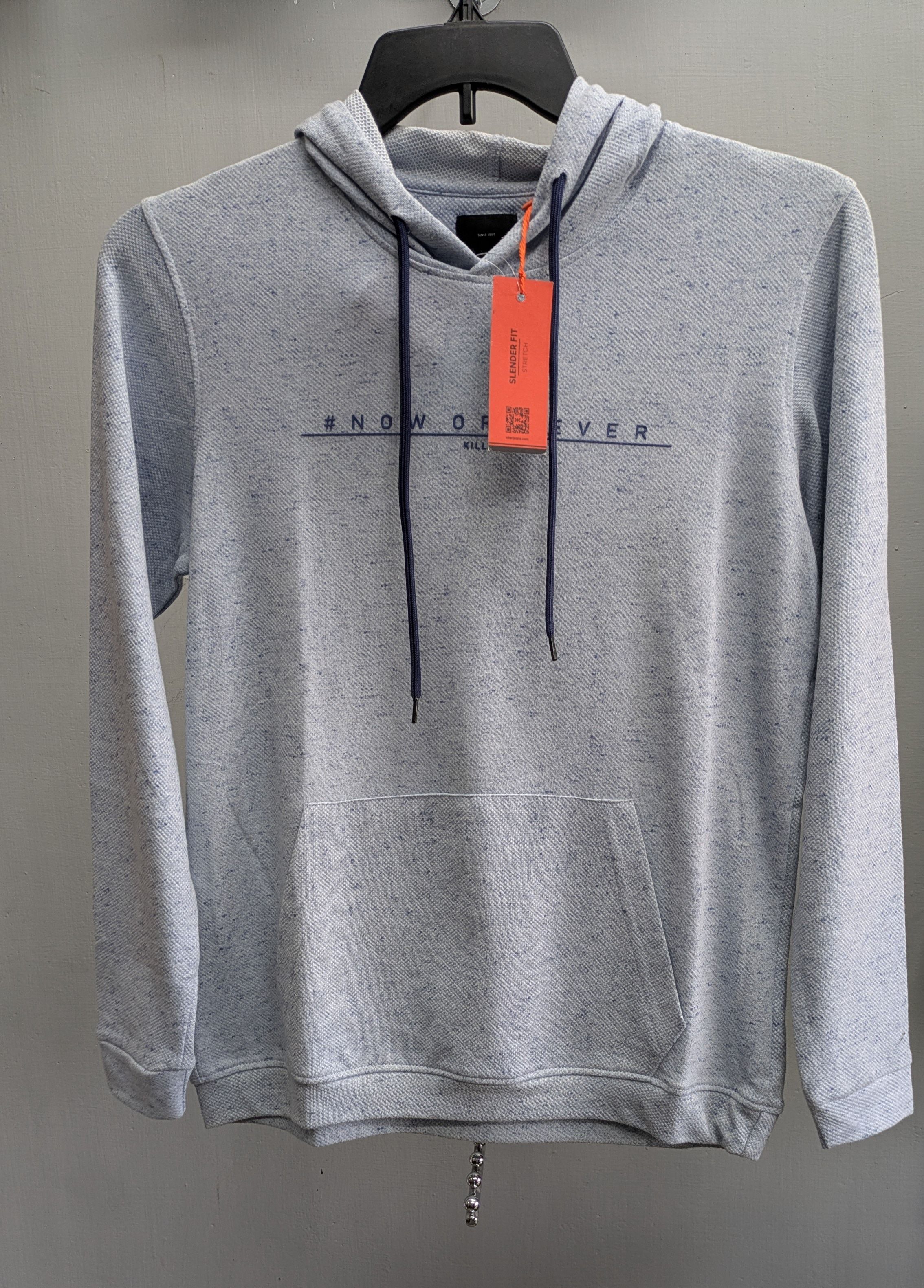 Printed tees full sleeve heather grey hoodie