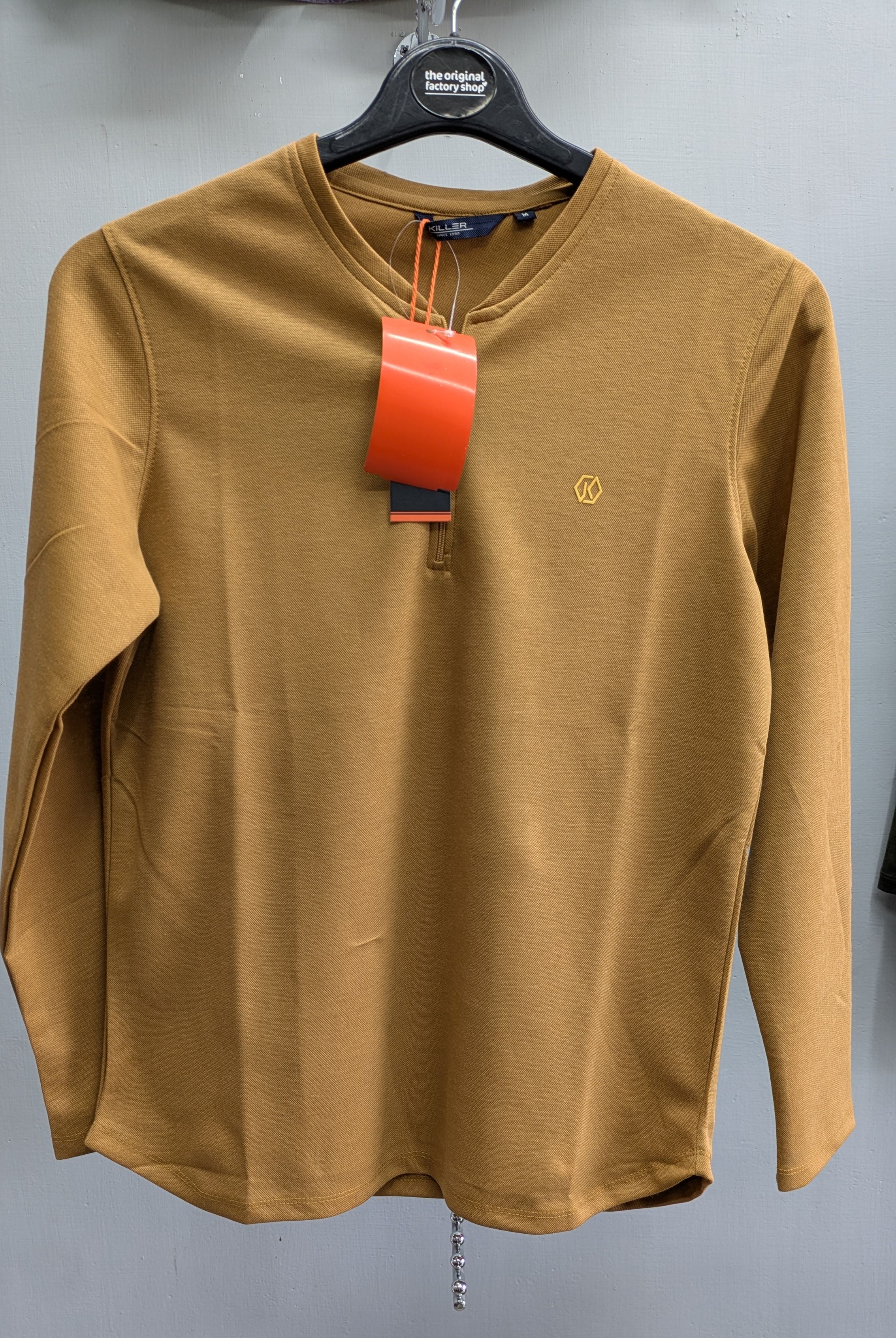 Printed tees full sleeve mustard yellow