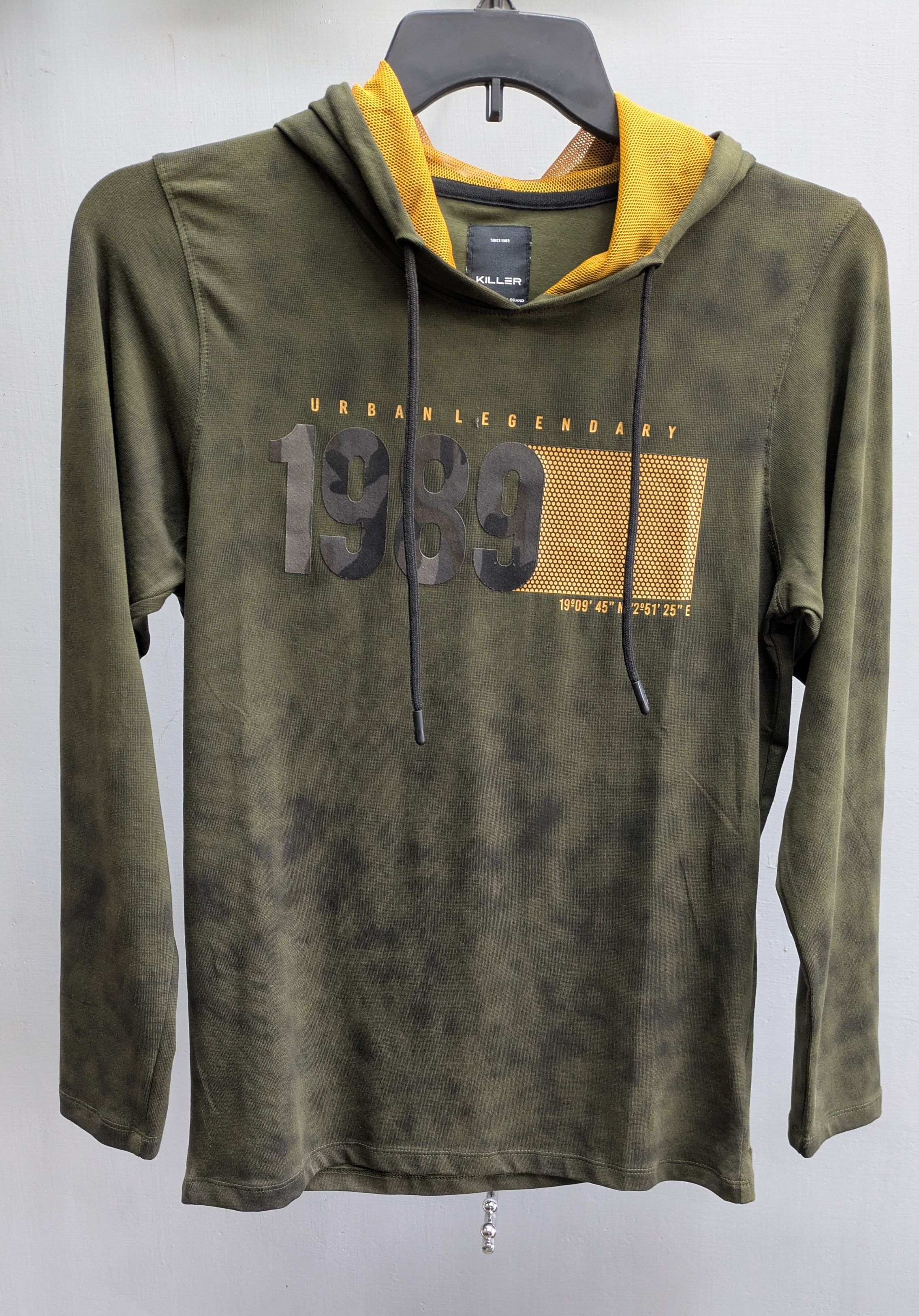 Printed tees full sleeve hoodie (olive)