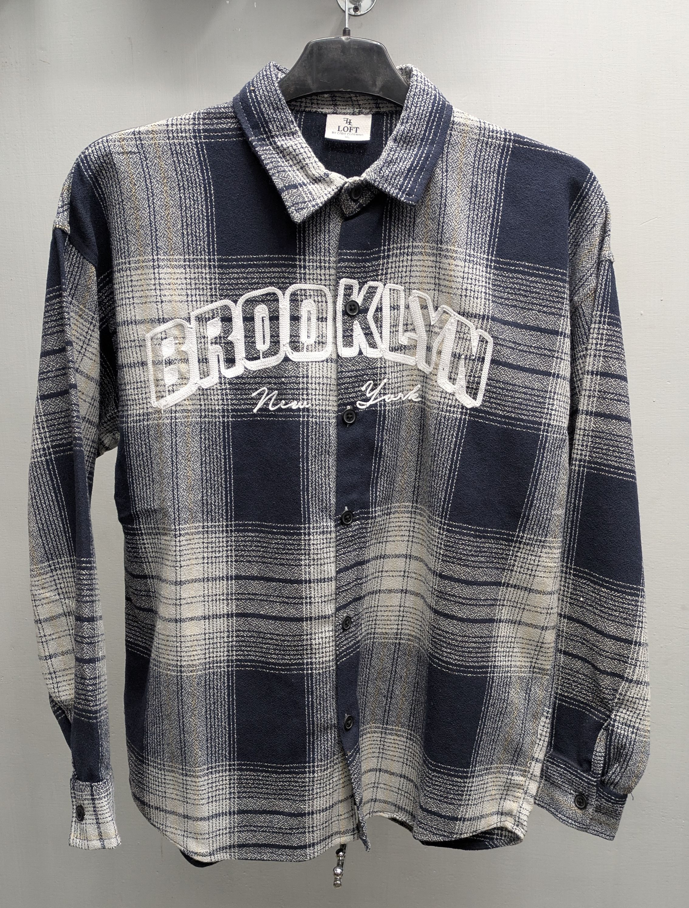 Baggy shirt Navy& cream